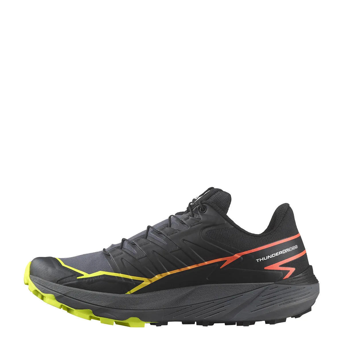 Salomon - Scarpe da trail running Thundercross Black Quiet Shade Fiery Coral - L47295400 - BLACK/QUIET/SHADE/FIERY/CORAL