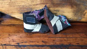 Size 21 Baby Ninja Boots - Black and Tan Diamonds