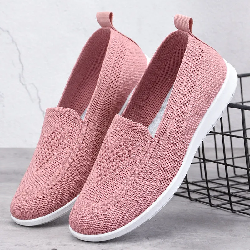 Soft-soled Mother Flyknit Slip-on Shoes