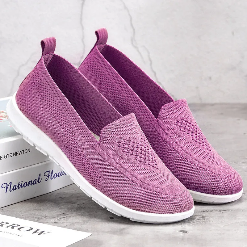 Soft-soled Mother Flyknit Slip-on Shoes