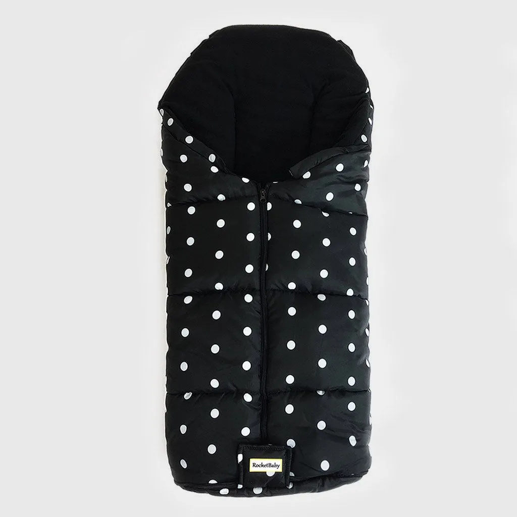 Stroller Footmuff Igloo Dots Black