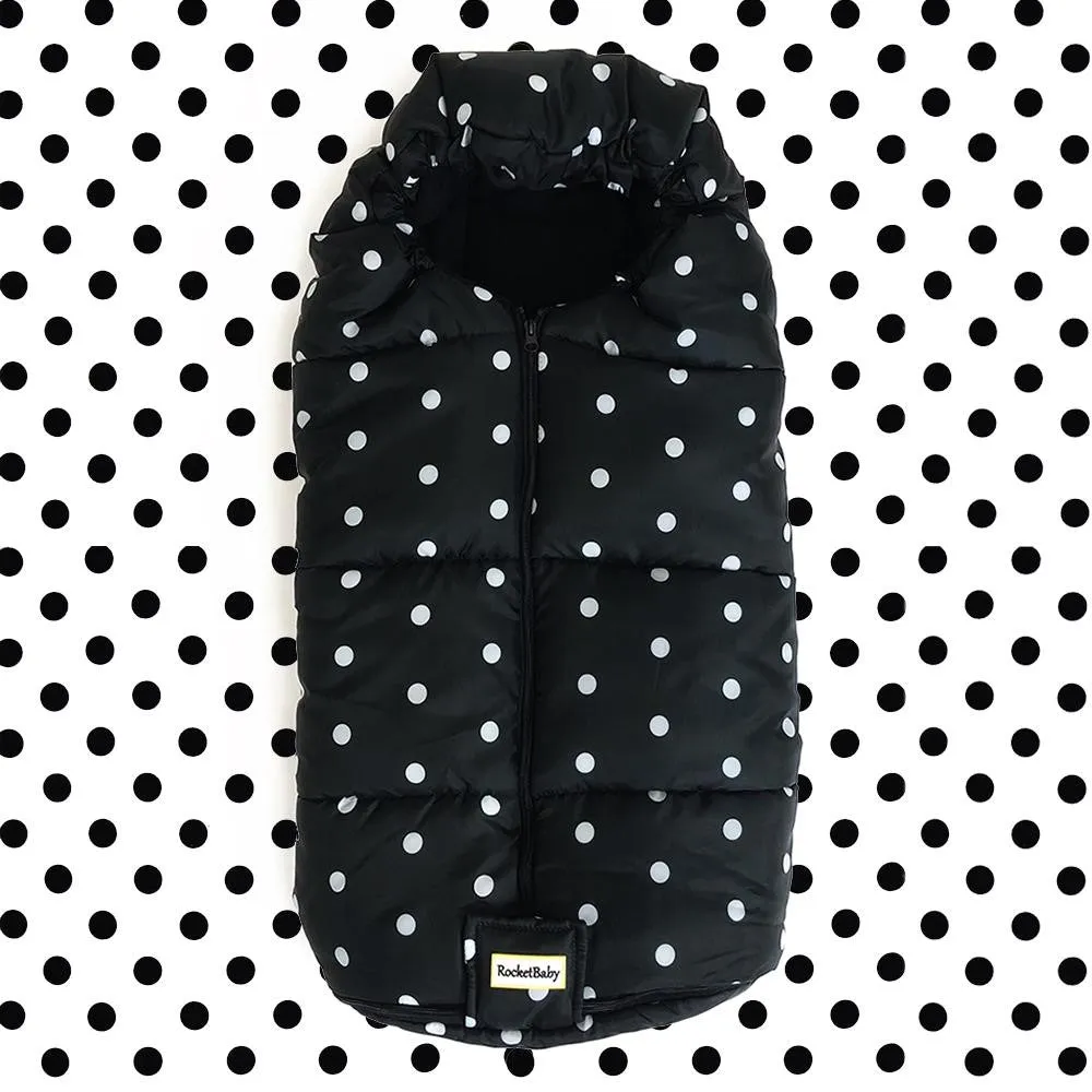 Stroller Footmuff Igloo Dots Black