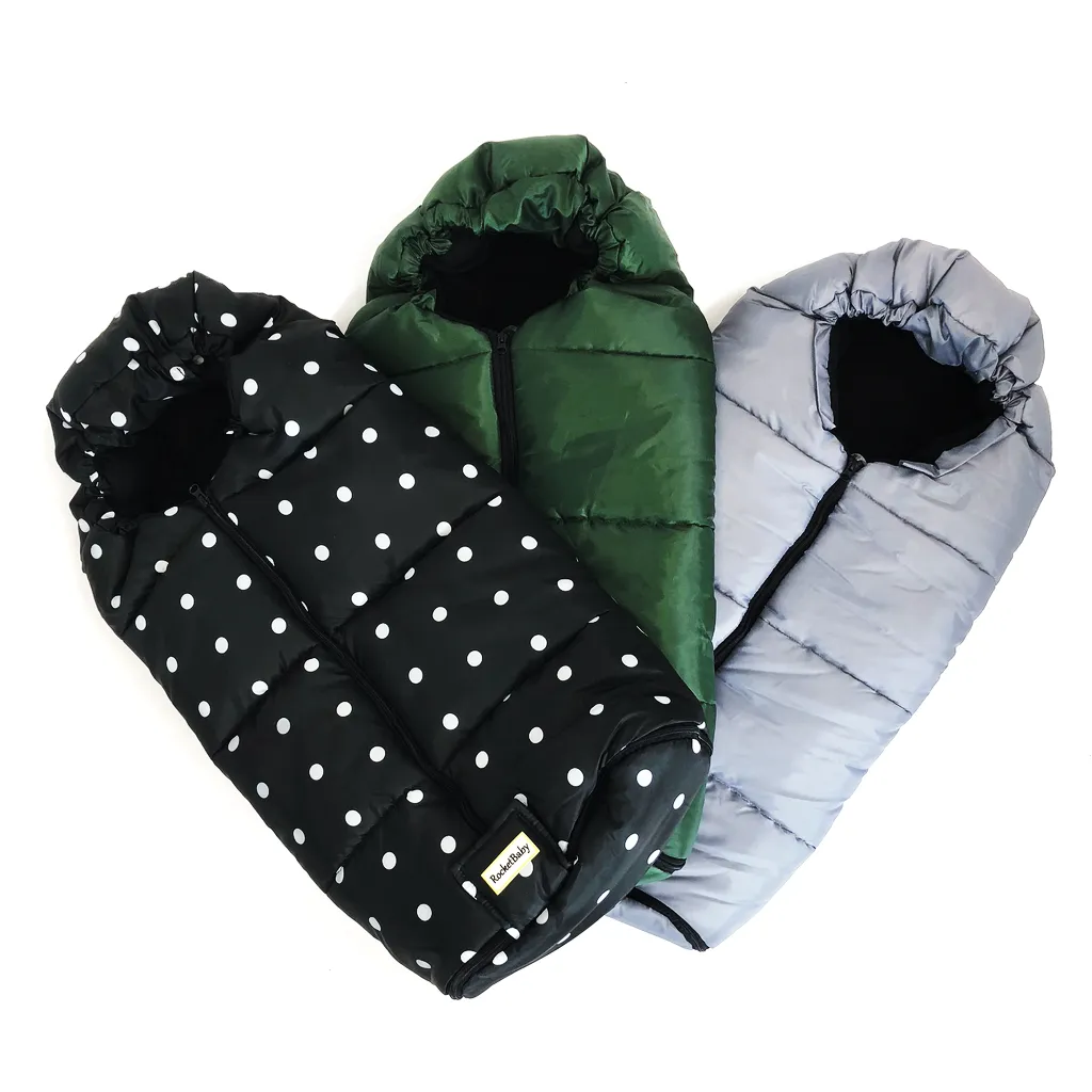 Stroller Footmuff Igloo Dots Black