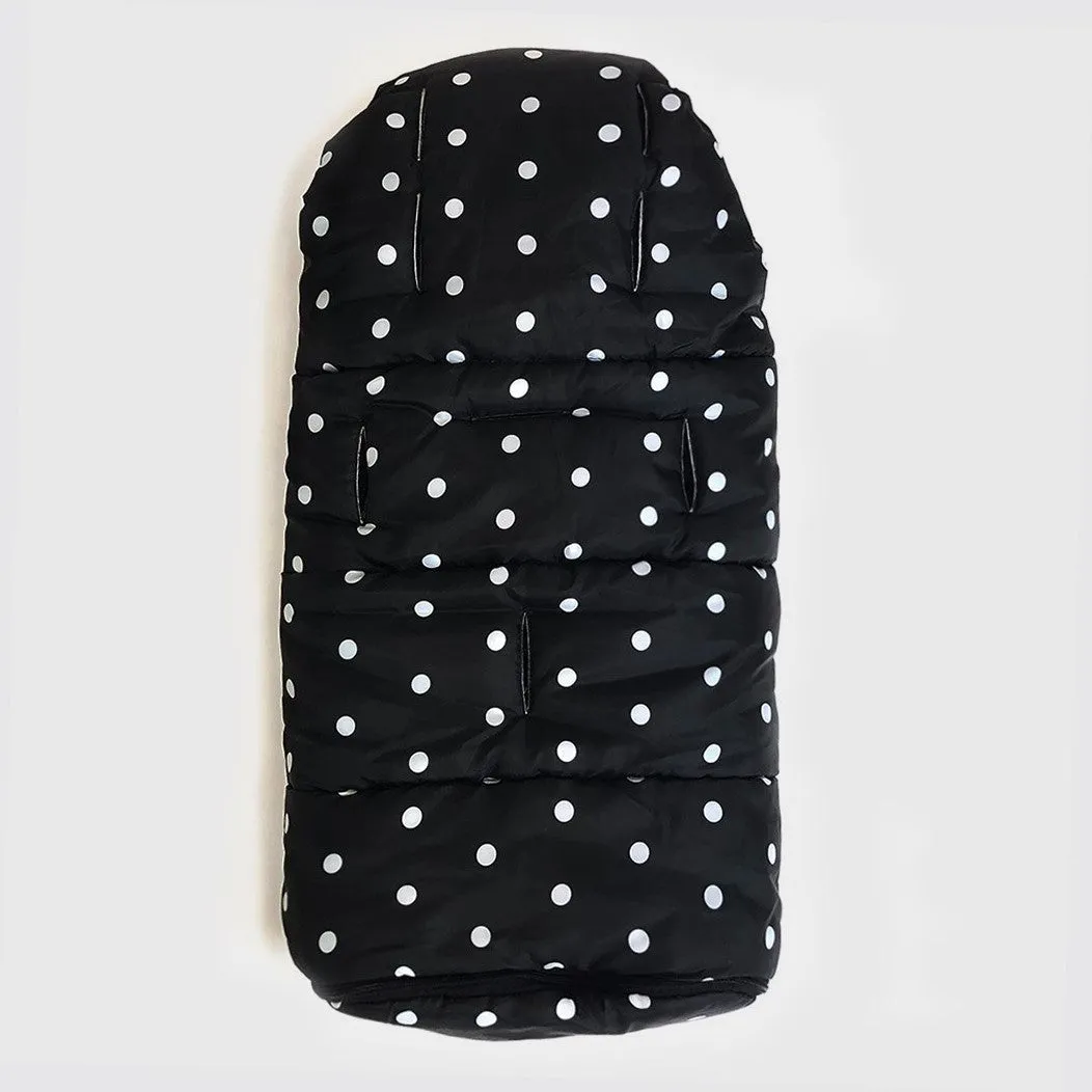 Stroller Footmuff Igloo Dots Black