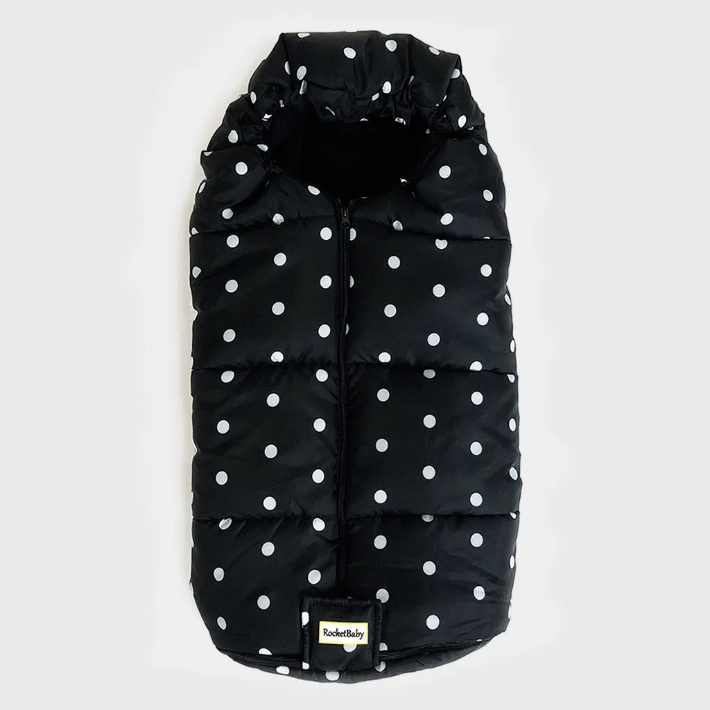 Stroller Footmuff Igloo Dots Black