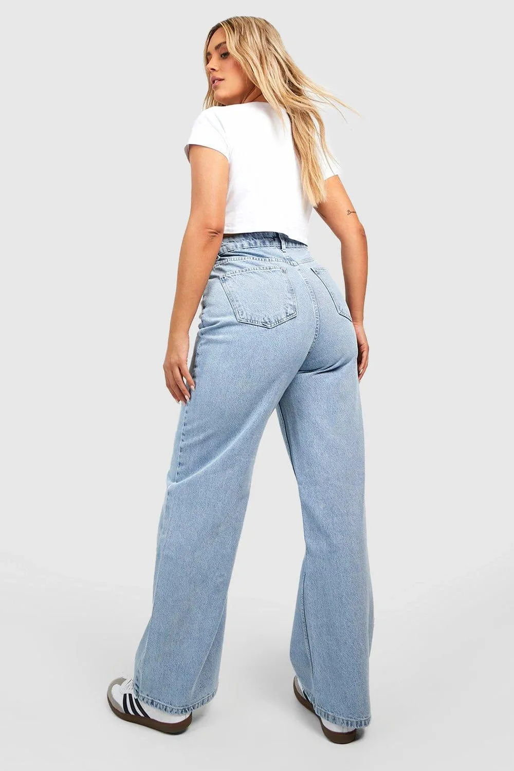 Wide Leg High-Rise Heavy Black Jeans