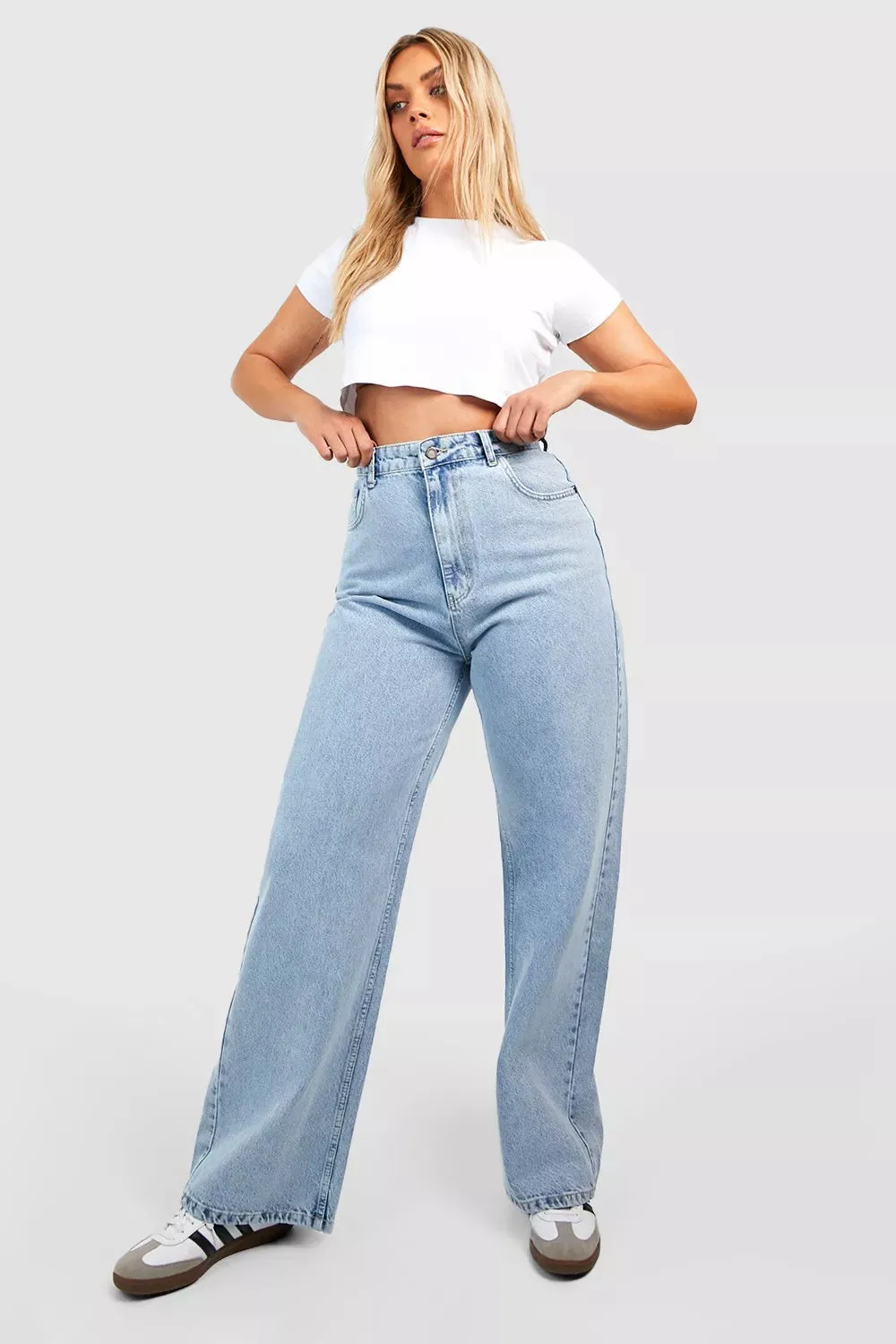 Wide Leg High-Rise Heavy Black Jeans